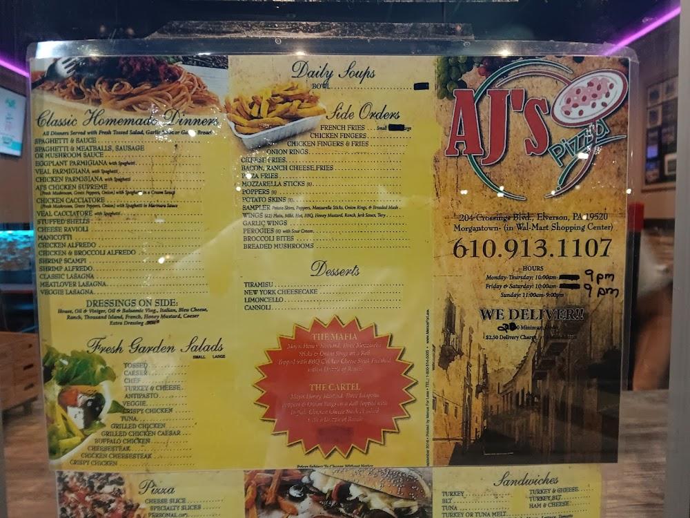 AJ's Family Pizzeria Menu image 2