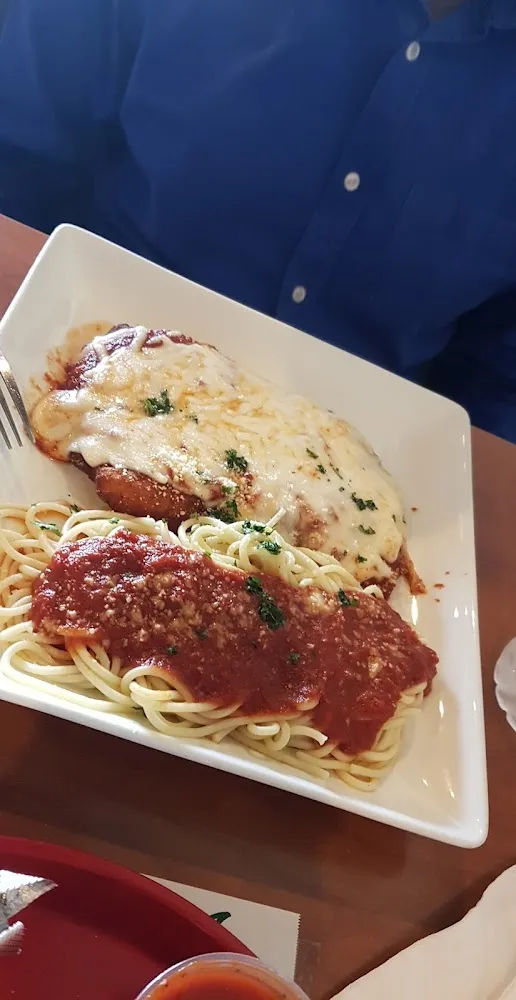 Veal Parmigiana with Spaghetti